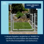 RANKO oder Multi-Tor? Der große Ratgeber für Tore, Profilschienenpfähle