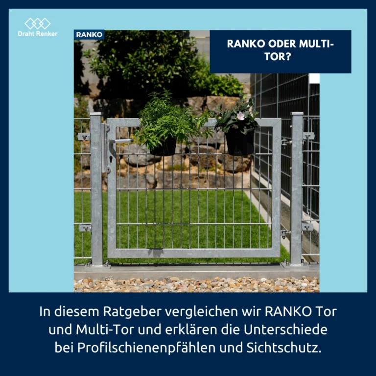 RANKO oder Multi-Tor? Der große Ratgeber für Tore, Profilschienenpfähle